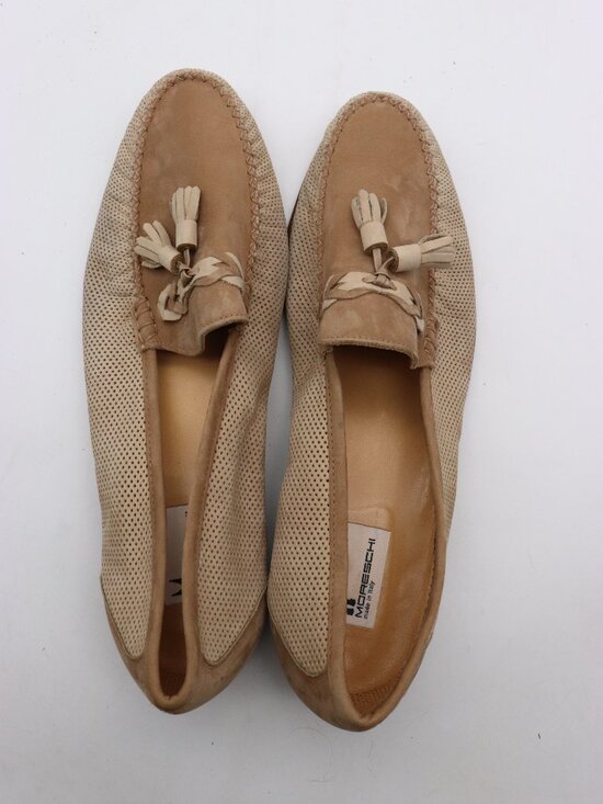 Moreschi Tassel Loafers Men\'s Size 11 Brown Tan Leather Dress Shoes Italy main image 9